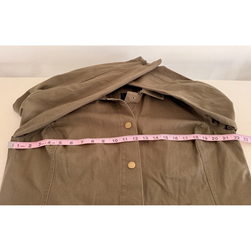 Duluth Trading Canvas Utility Field Jacket Women L Olive Green 100% Cotton - Picture 6 of 8